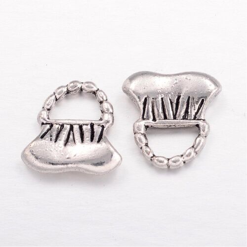 SRH Charm 5 Stück - Tasche/Bag Antique Silver