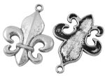 SRH Charm 5 Stück - Fleur de Lis Antique Silver