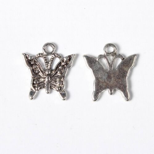 SRH Charm 5 Stück - Schmetterling/Butterfly Antique Silver