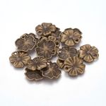SRH Charm 5 Stück - Blume Antique Bronze