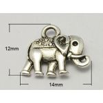 SRH Charm 5 Stück - Elefant Antique Silber