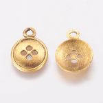 SRH Charm 5 Stück - Knopf/Button Antique Gold