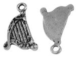 SRH Charm 5 Stück - Instrument/Harfe Antique Silver