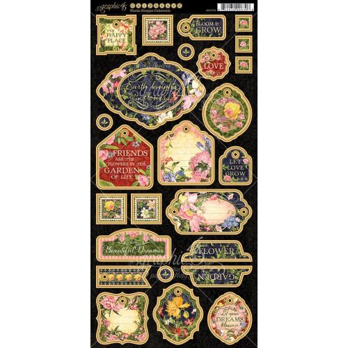 G45 Chipboard - Floral Shoppe