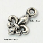 SRH Charm 5 Stück - Fleur de Lis Antique Silber