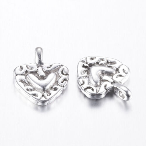 SRH Charm 5 Stück - Herz/Heart Antique Silber