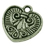 SRH Charm 5 Stück - Herz/Heart Antique Bronze