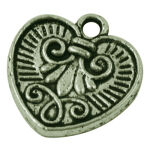 SRH Charm 5 Stück - Herz/Heart Antique Bronze