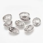 SRH Charm 5 Stück - Muschel mit Perle Antique Silber