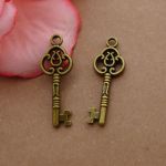 SRH Charm 5 Stück - Schlüssel/Key Antique Bronze