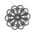 SRH Charm 5 Stück - Blume/Flower Antique Silber