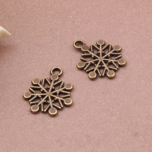 SRH Charm 5 Stück - Schneeflocke/Snowflake Antique Bronze