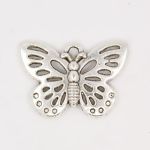 SRH Charm 5 Stück - Schmetterling/Butterfly Antique Silber