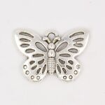 SRH Charm 5 Stück - Schmetterling/Butterfly Antique Silber