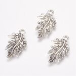 SRH Charm 5 Stück - Blatt/Leaf Antique Silber