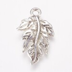 SRH Charm 5 Stück - Blatt/Leaf Antique Silber