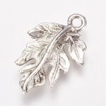 SRH Charm 5 Stück - Blatt/Leaf Antique Silber