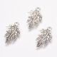 SRH Charm 5 Stück - Blatt/Leaf Antique Silber