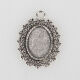 SRH Charm 3 Stück - Anhänger Blütchen Cabochon Antique Silber
