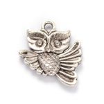 SRH Charm 5 Stück - Eule/Owl Antique Silber
