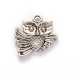 SRH Charm 5 Stück - Eule/Owl Antique Silber