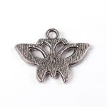 SRH Charm 5 Stück - Schmetterling/Butterfly Antique Silber