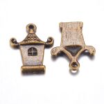 SRH Charm 5 Stück - Vogelhaus/Bird House Antique Bronze