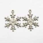 SRH Charm 5 Stück - Schneeflocke/Snowflake Antique Silber