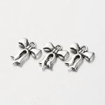 SRH Charm 5 Stück - Schleife/Bow Knot Antique Silber