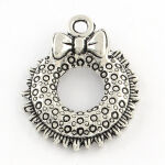 SRH Charm 5 Stück - Kranz/Wreath Antique Silber