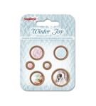 SCB Embellishments - Wooden Buttons Winter Joy