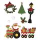 RYH Embellishments - Deko-Sticker Weihnachtszug