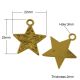 SRH Charm 5 Stück - Stern/Star Antique Gold