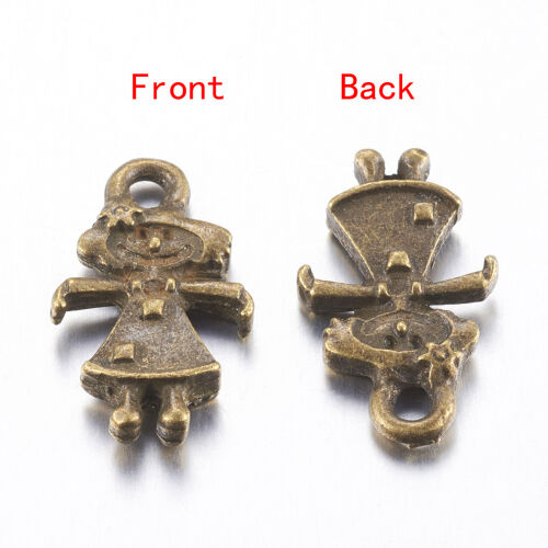 SRH Charm 5 Stück - Mädchen/Girl Antique Bronze