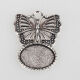 SRH Charm 3 Stück - Schmetterling Rahmen/Setting Antique Silber