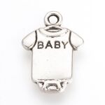 SRH Charm 5 Stück - Babystrampler Antique Silber