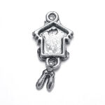 SRH Charm 5 Stück - Kuckucksuhr/Clock Antique Silber