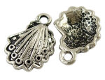 SRH Charm 5 Stück - Muschel Antique Silber