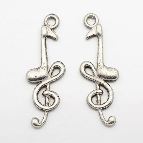 SRH Charm 5 Stück - Noten & Notenschlüssel Antique Silber