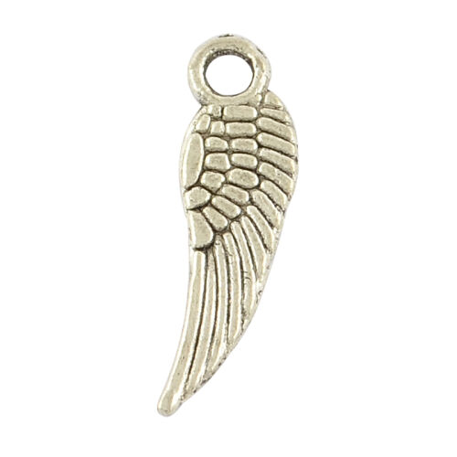 SRH Charm 5 Stück - Flügel/Wing Antique Silber