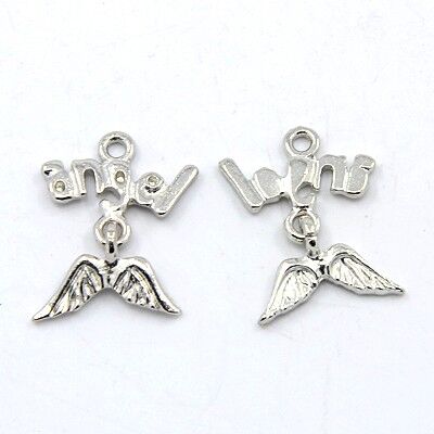 SRH Charm 5 Stück - Angel mit Flügel/Angel Antique Silber