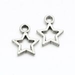 SRH Charm 10 Stück - Sternchen/Star Antique Silber