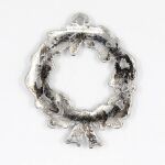 SRH Charm 5 Stück - Weihnachtskranz/Christmas Wreath Antique Silber