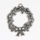 SRH Charm 5 Stück - Weihnachtskranz/Christmas Wreath Antique Silber
