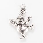 SRH Charm 5 Stück - Schneemann/Snowman Antique Silber