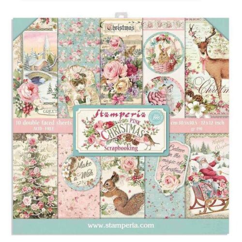 STP Paper Pad 12x12" - Pink Christmas 