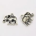 SRH Charm 5 Stück -  Elephant Antique Silber