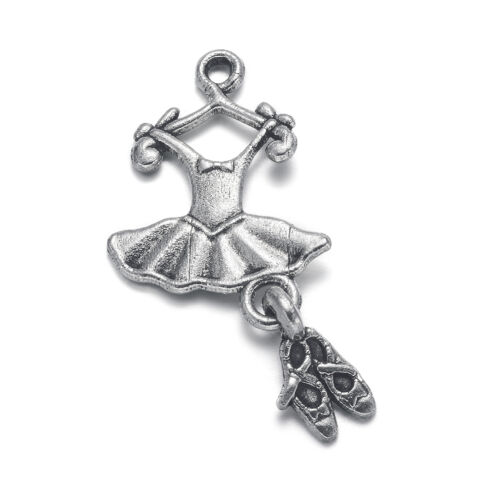 SRH Charm 5 Stück -  Balletttrikot mit Schuhen Antique Silber