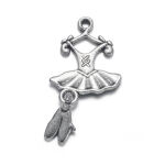 SRH Charm 5 Stück -  Balletttrikot mit Schuhen Antique Silber