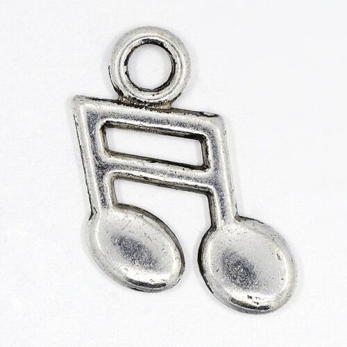 SRH Charm 5 Stück -  Musiknote/Music Note Antique Silber